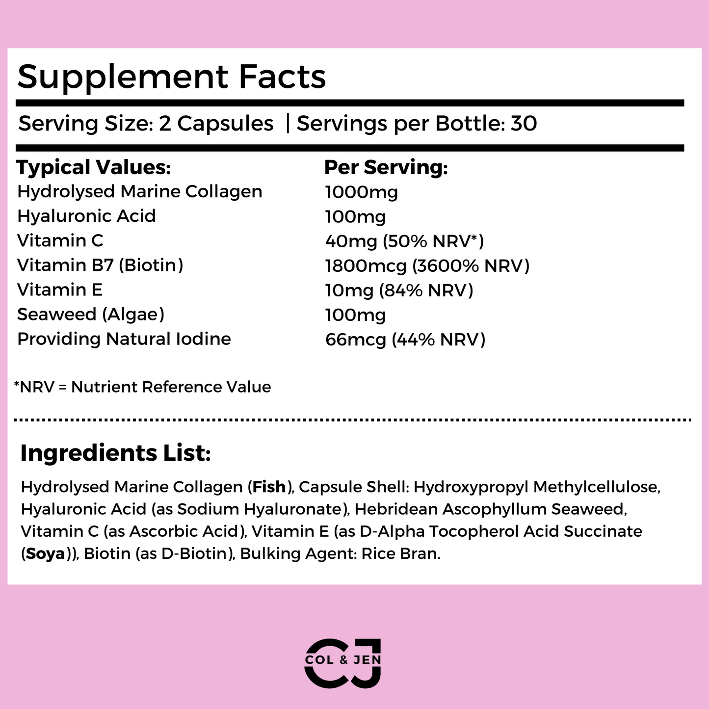 Hydrolysed Marine Collagen Capsules